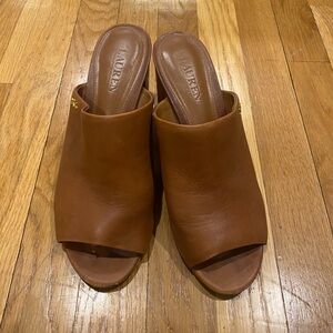 Lauren Ralph Lauren Brown Leather Women's Heels